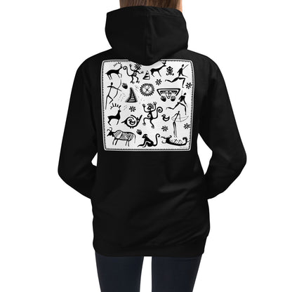 Premium Hoodie - BACK Print: Petroglyphs