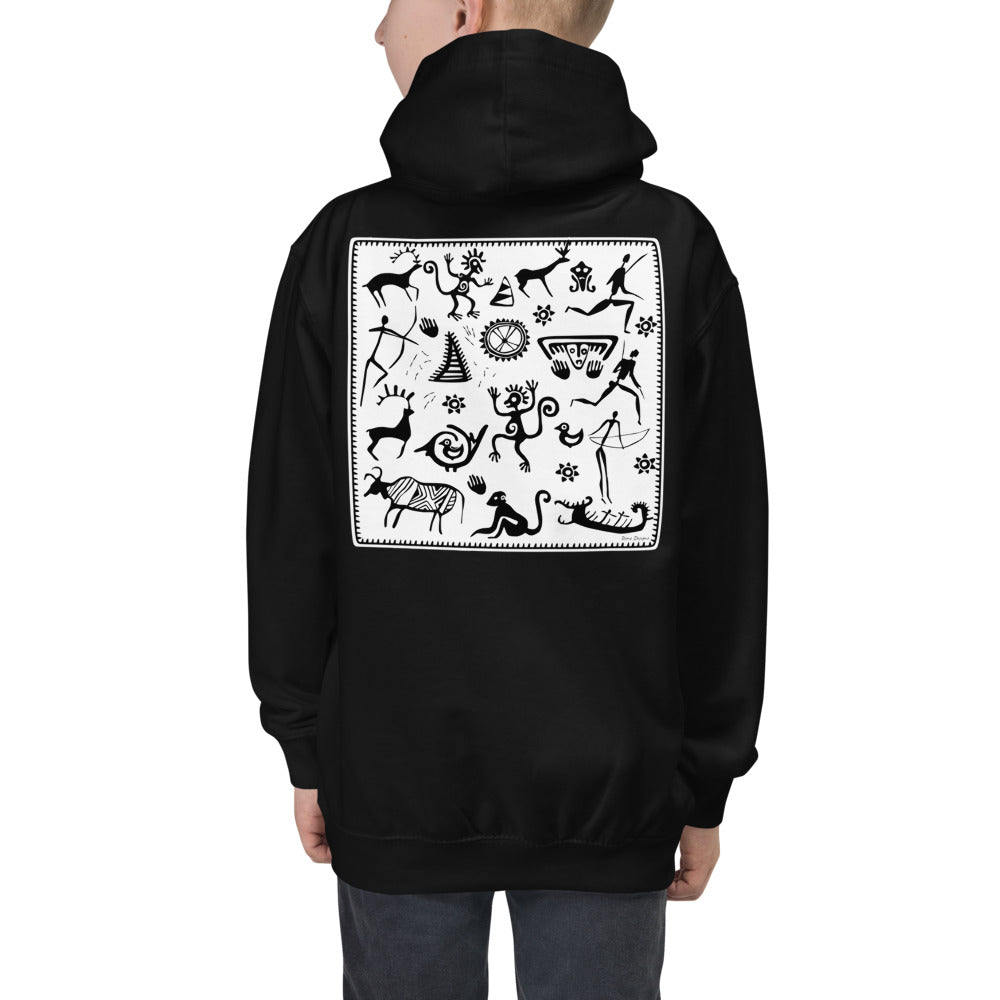 Premium Hoodie - BACK Print: Petroglyphs