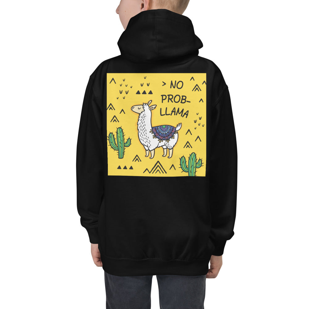 Premium Hoodie: Print on BACK - NO PROB-LLAMA