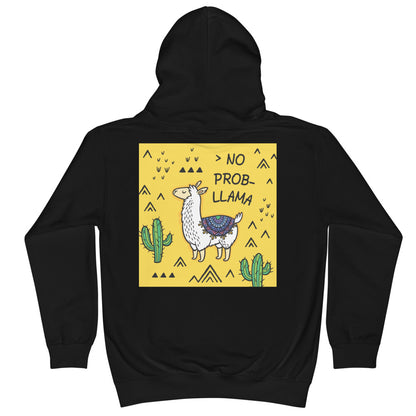 Premium Hoodie: Print on BACK - NO PROB-LLAMA