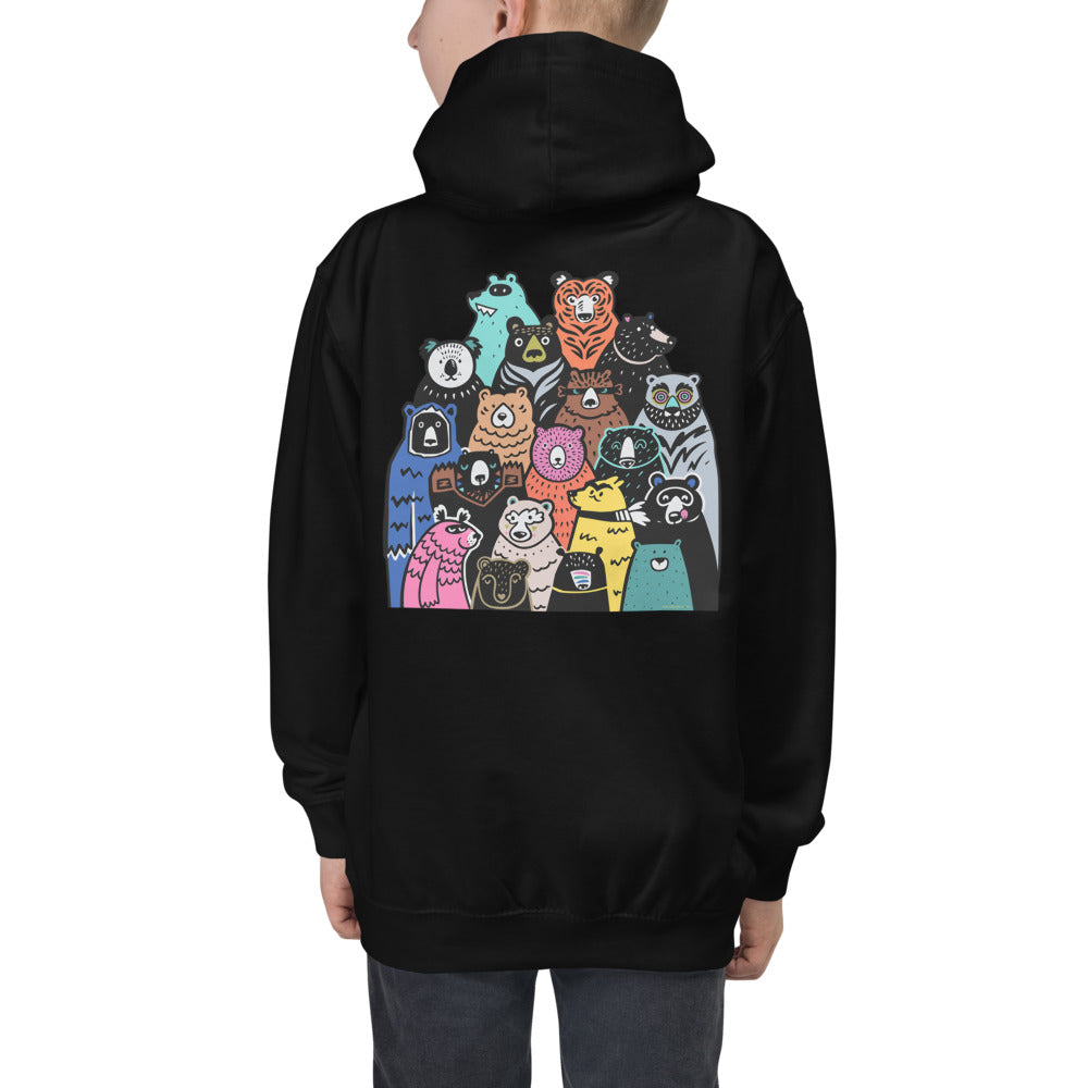 Premium Youth Hoodie - Print on the BACK - A Band of Bears