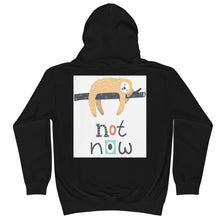 Load image into Gallery viewer, Premium Youth Hoodie: Print on the BACK - Not Now!
