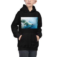 Load image into Gallery viewer, Premium Hoodie - FRONT &amp; BACK Print: Polar Dip &amp; Polar Bear on Ice
