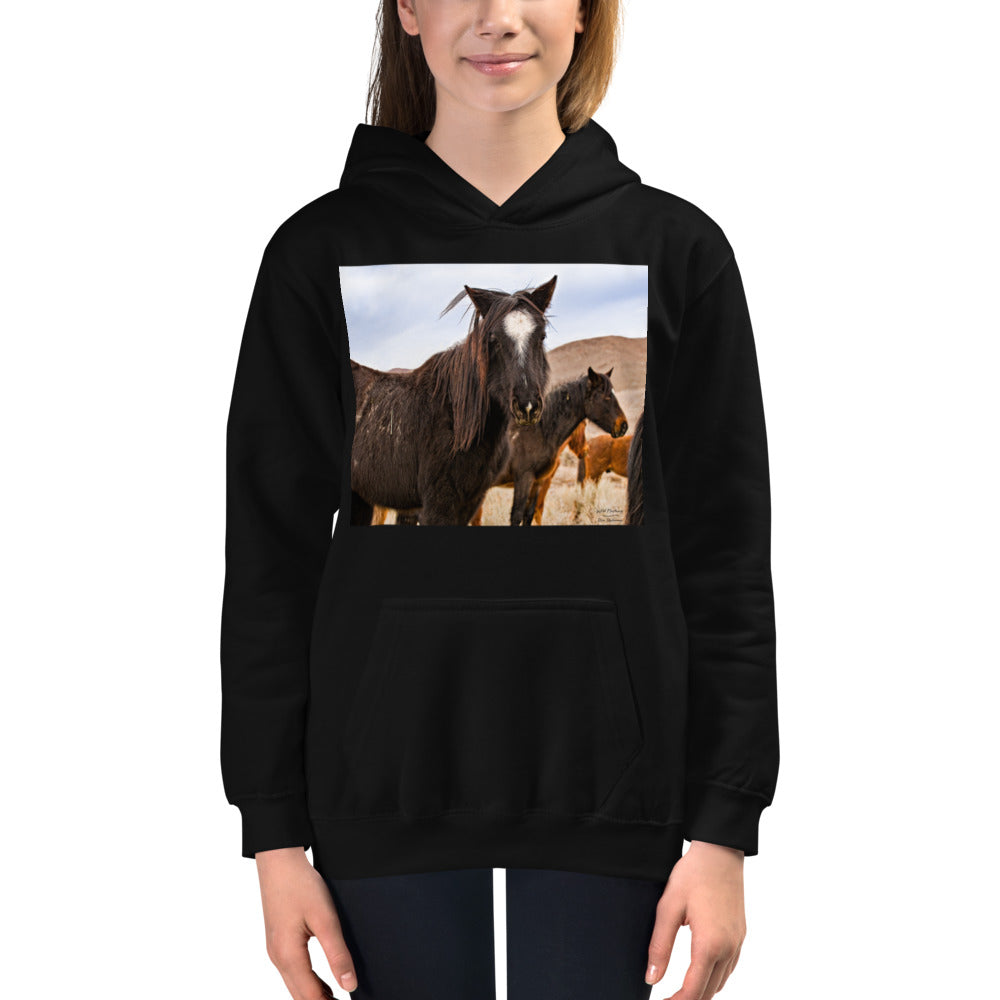 Premium Hoodie - FRONT Print: Wild Mustangs