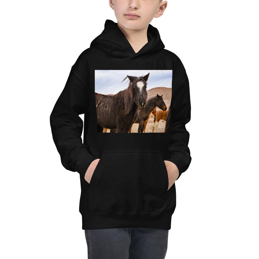 Premium Hoodie - FRONT Print: Wild Mustangs