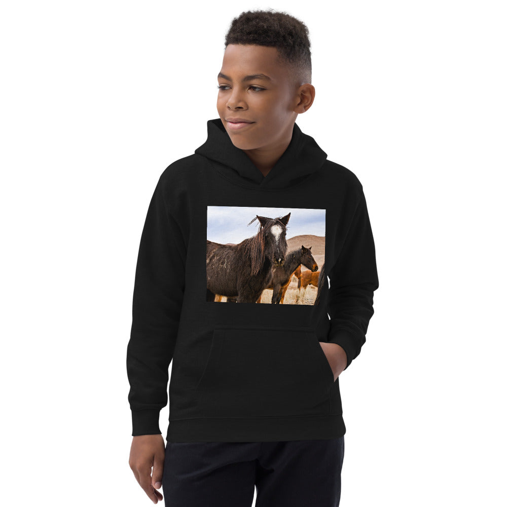 Premium Hoodie - FRONT Print: Wild Mustangs