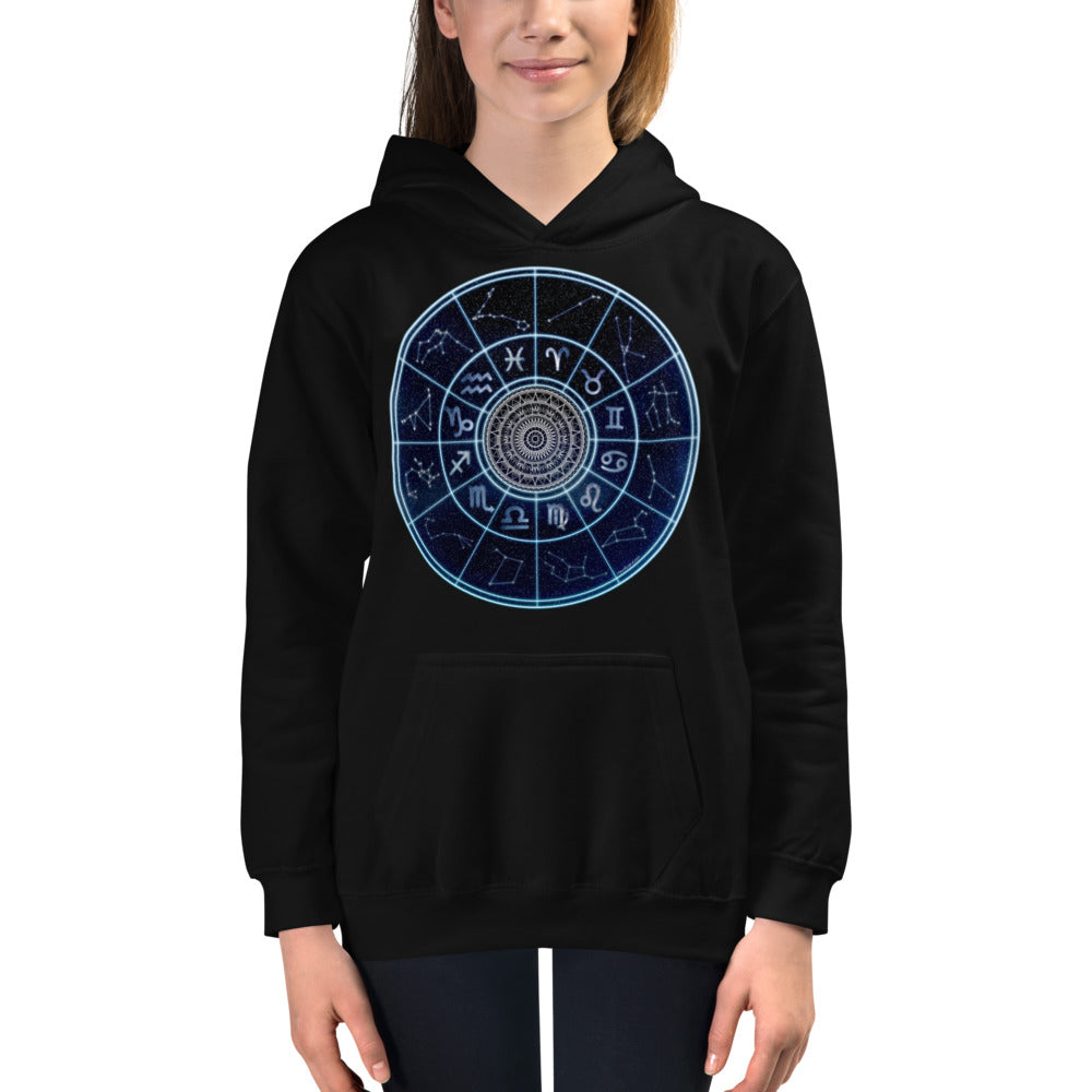 Premium Hoodie - FRONT Print: Astrological Star Circle