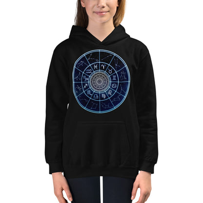 Premium Hoodie - FRONT Print: Astrological Star Circle