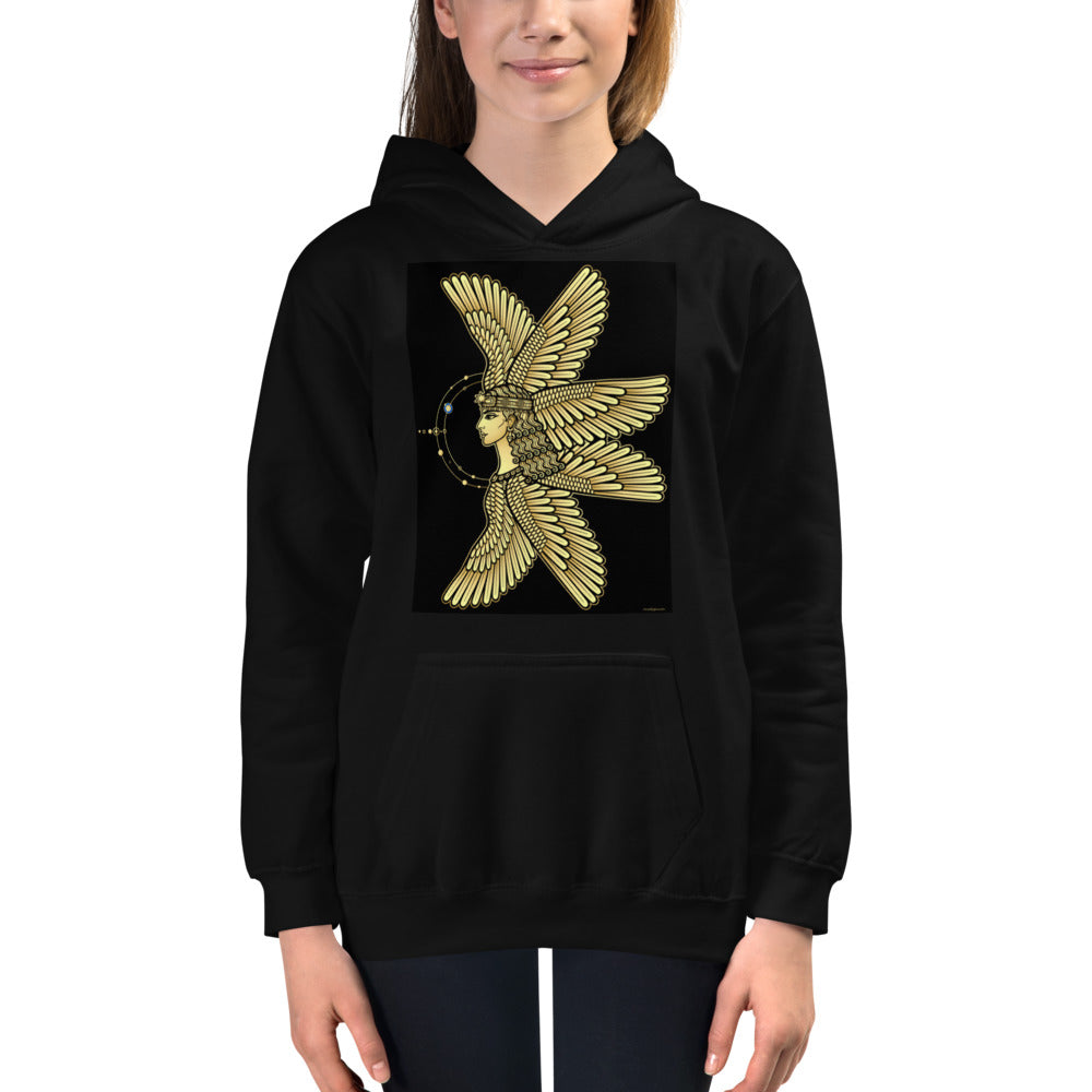Premium Hoodie - FRONT Print: Winged Goddess