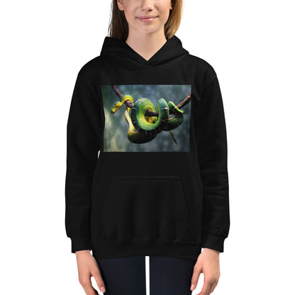 Premium Hoodie - FRONT Print: Green Tree Python