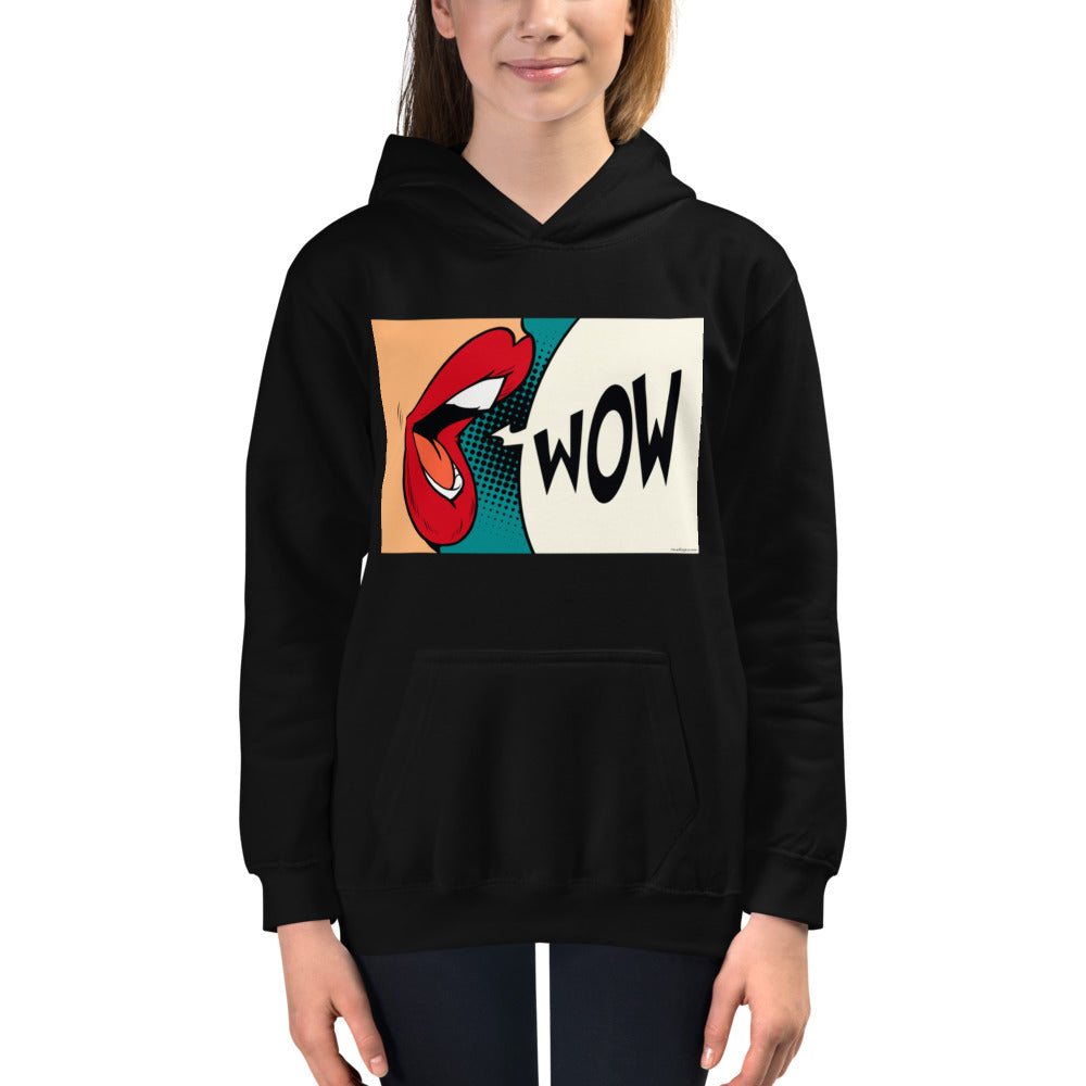 Premium Hoodie - FRONT Print: WOW!