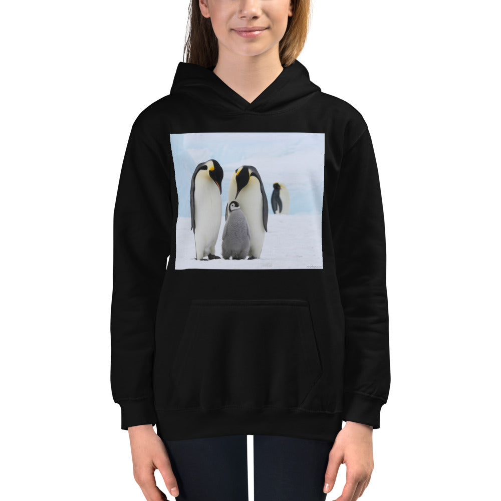 Premium Hoodie - FRONT Print: Penguin Family