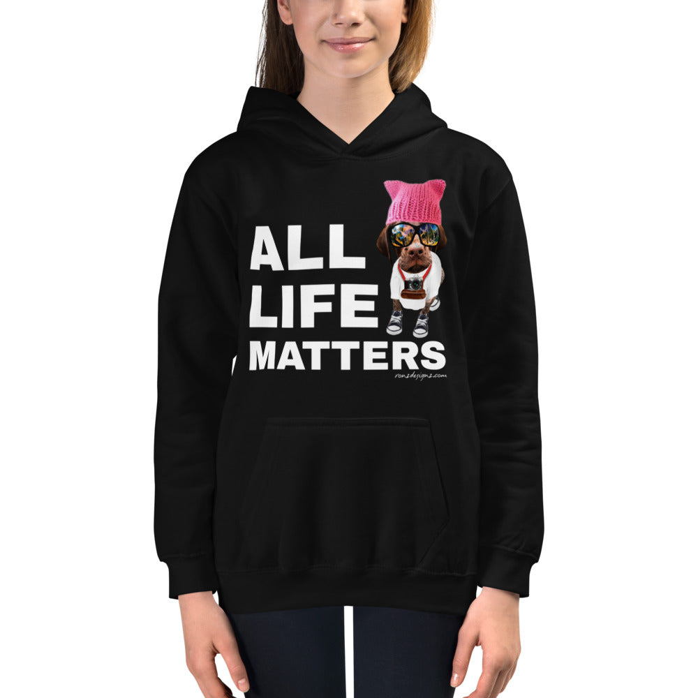 Premium Hoodie - Just FRONT: All Life Matters!