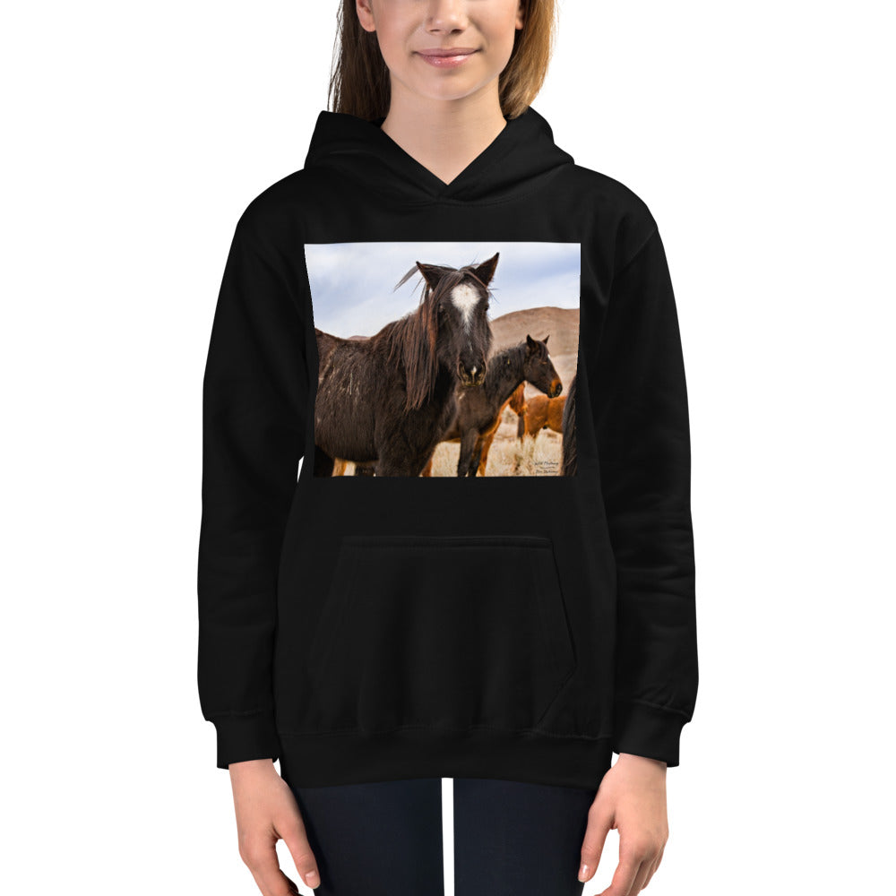 Premium Hoodie - FRONT Print: Wild Mustangs