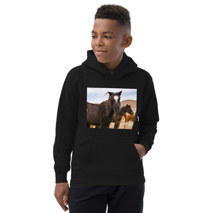 Premium Hoodie - FRONT Print: Wild Mustangs