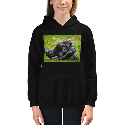 Premium Hoodie - FRONT Print: Gorilla in the Grass