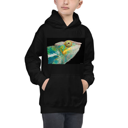 Premium Hoodie - FRONT Print: Chameleon Close up