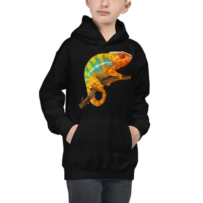 Premium Hoodie - FRONT Print: Yellow & Green? Chameleon