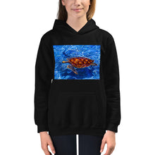 Load image into Gallery viewer, Premium Hoodie - FRONT Print: Sea Turtle in Blue Water
