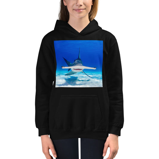 Premium Hoodie - FRONT Print: Hammerhead Dead Ahead
