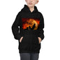Premium Hoodie - FRONT Print: Howling in the Orange Moonlight