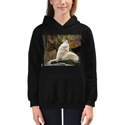 Premium Hoodie - FRONT Print: Howling Wolf
