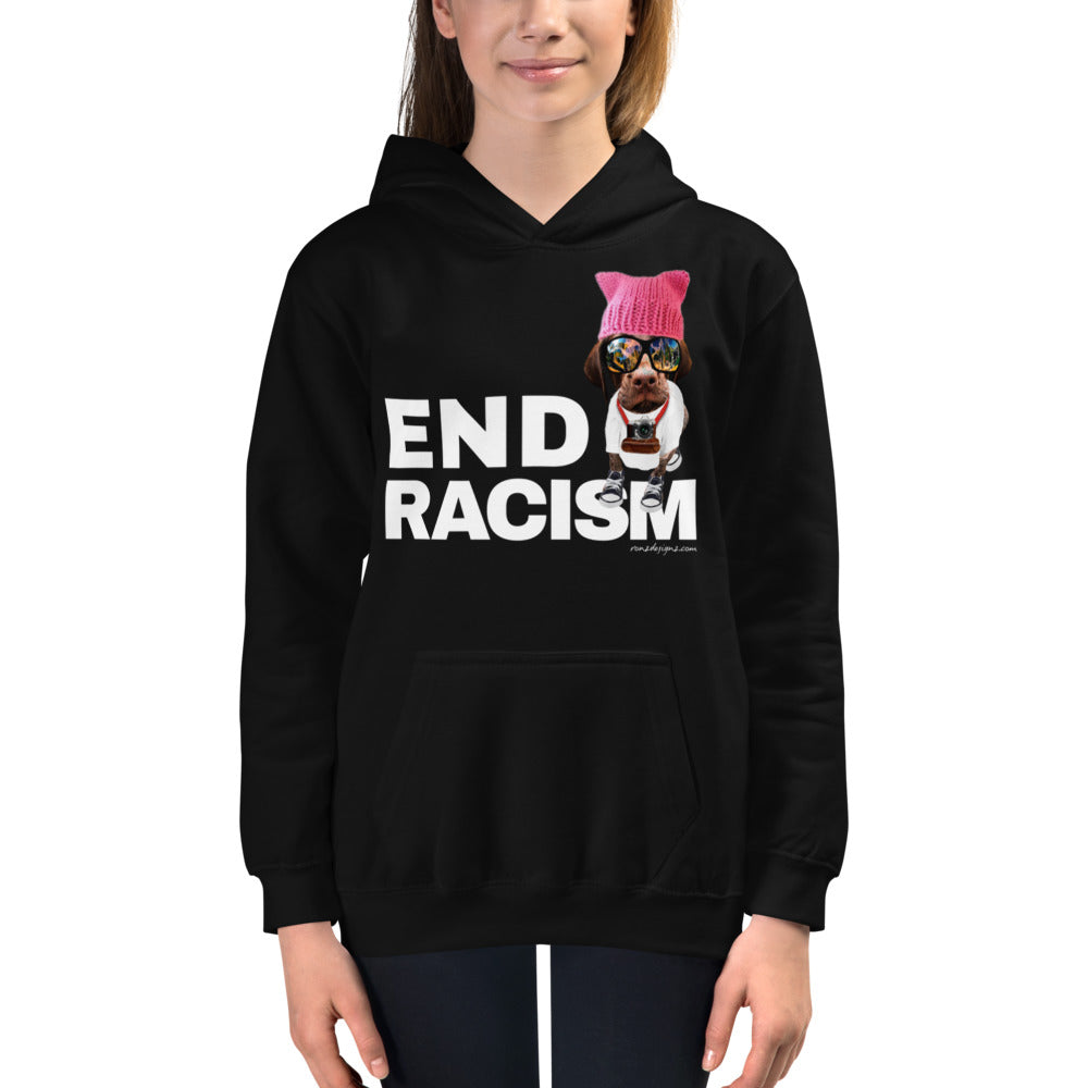 Premium Hoodie - FRONT Print: END RACISM