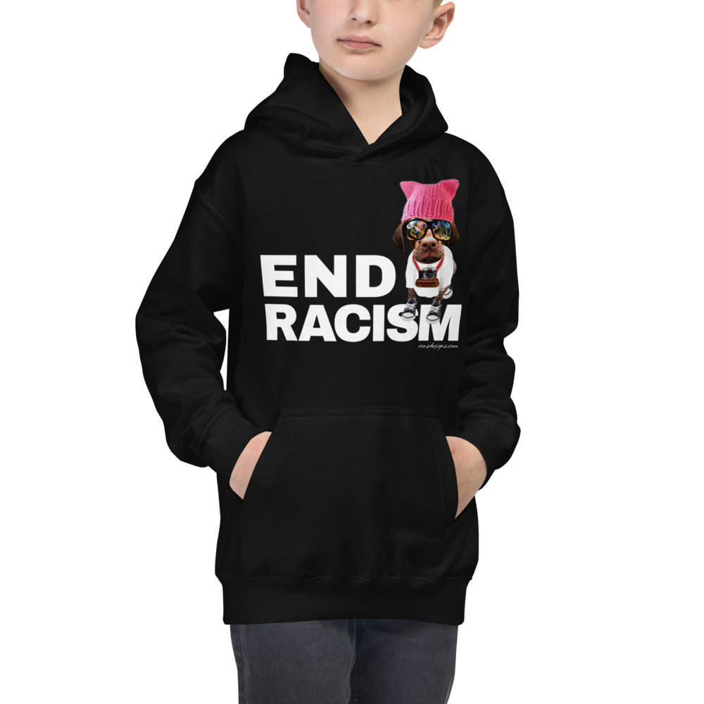 Premium Hoodie - FRONT Print: END RACISM