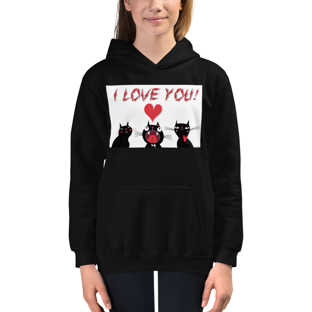 Premium Hoodie - FRONT Print: I Love You, I Love You!