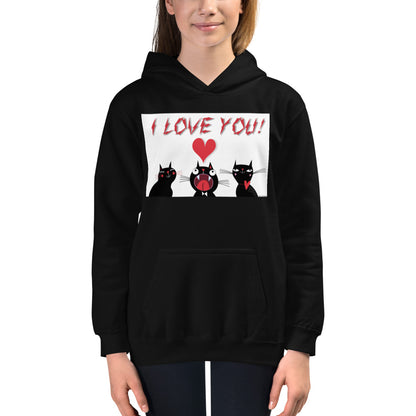 Premium Hoodie - FRONT Print: I Love You, I Love You!