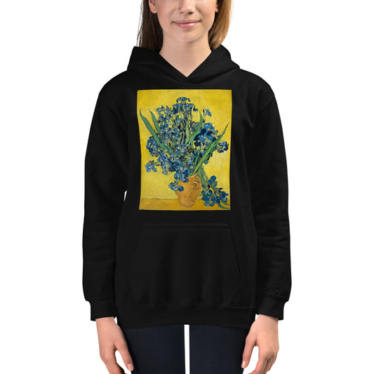 Premium Hoodie - FRONT Print: van Gogh: Irises in a Vase