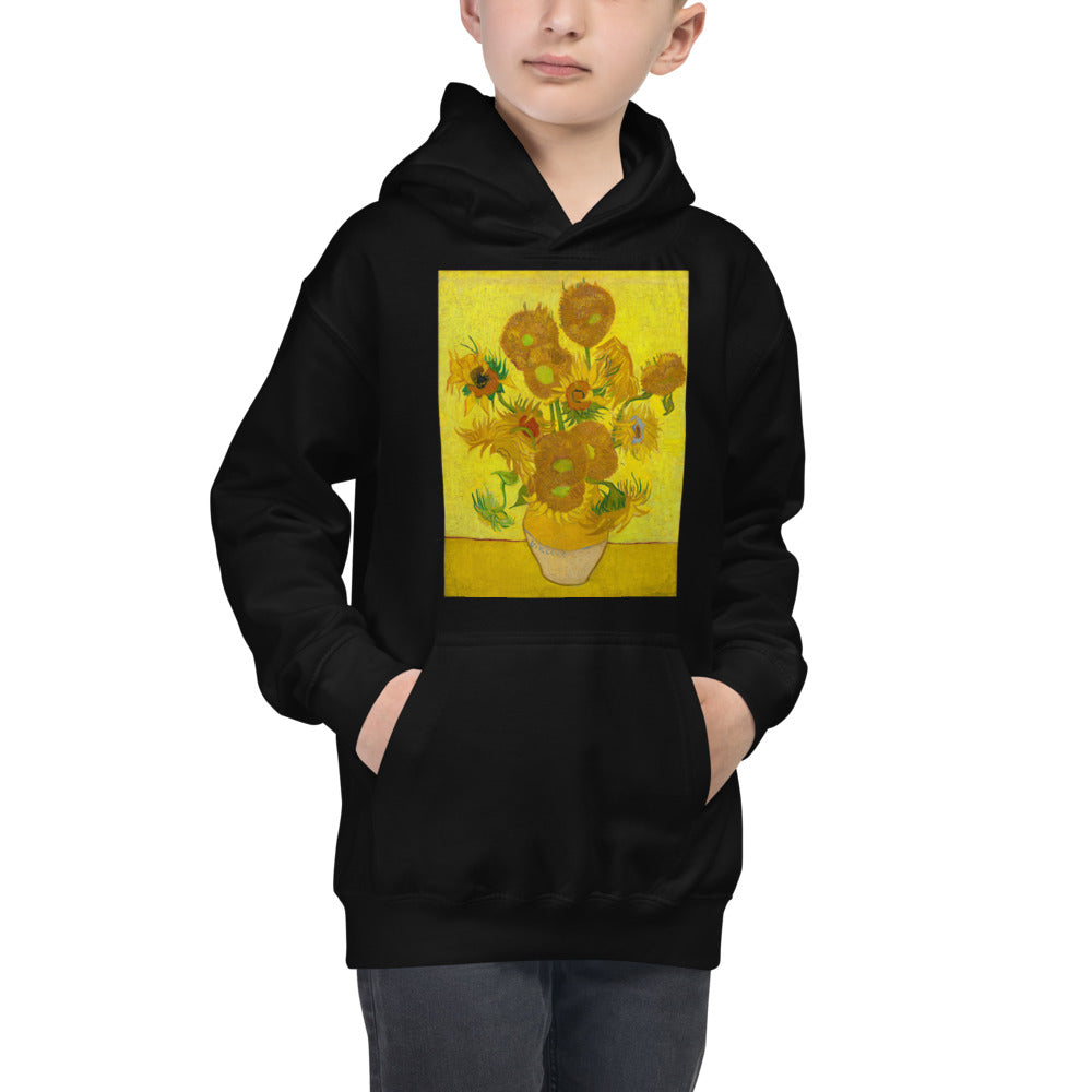 Premium Hoodie - FRONT Print: 12 Sunflowers in a Vase