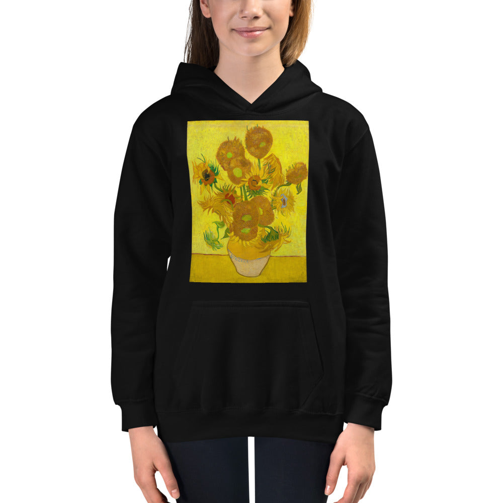Premium Hoodie - FRONT Print: 12 Sunflowers in a Vase