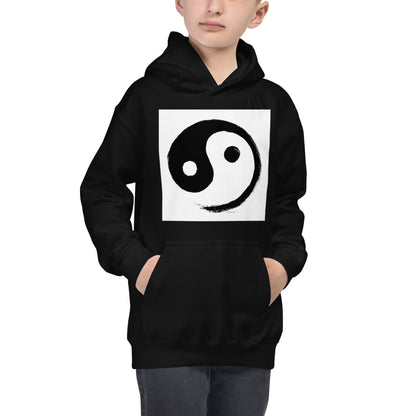 Premium Hoodie - FRONT Print: Ink Brush Yin Yang