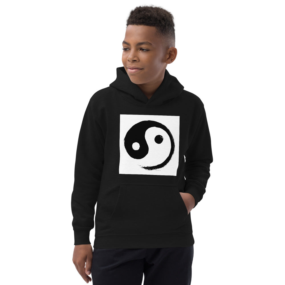 Premium Hoodie - FRONT Print: Ink Brush Yin Yang