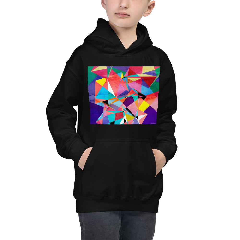 Premium Hoodie - FRONT Print: Abstract Triangles