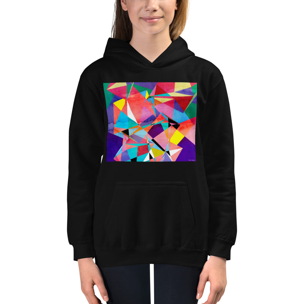 Premium Hoodie - FRONT Print: Abstract Triangles