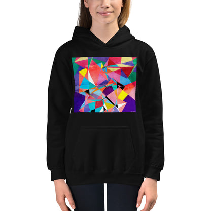 Premium Hoodie - FRONT Print: Abstract Triangles