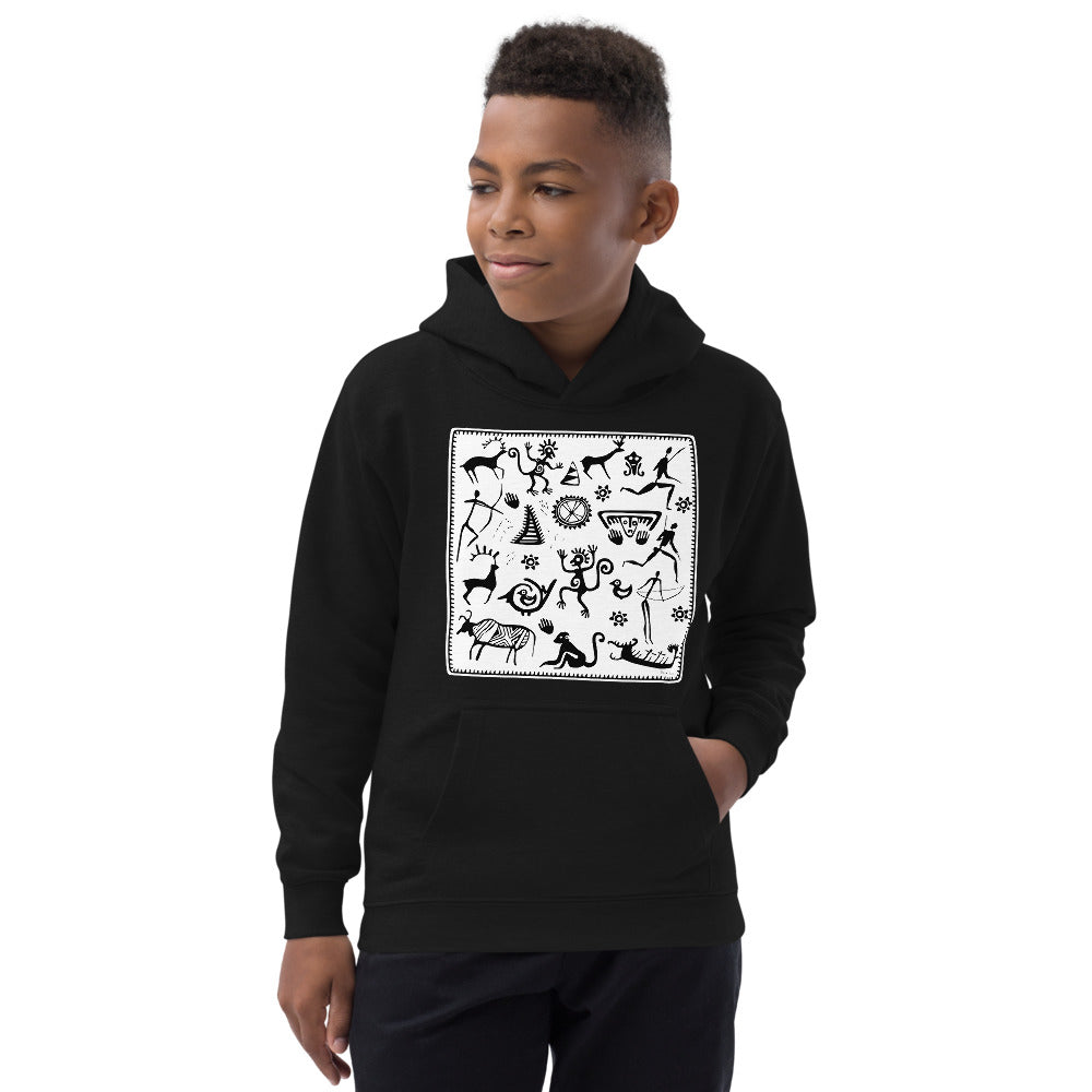 Premium Hoodie - FRONT Print: Petroglyphs