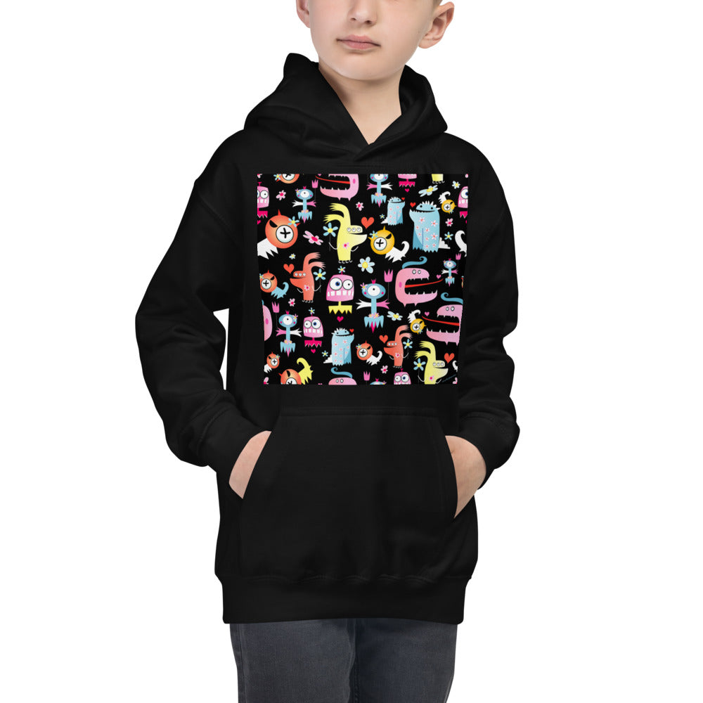 Premium Hoodie - FRONT Print: Space Monsters