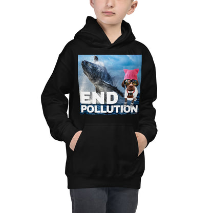 Premium Hoodie - Just FRONT:  End Pollution!