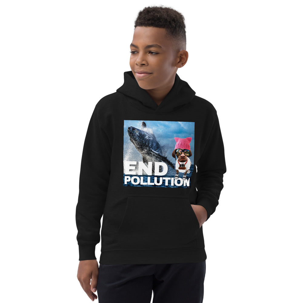 Premium Hoodie - Just FRONT:  End Pollution!