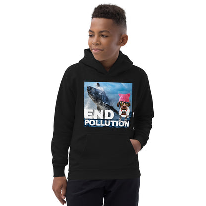 Premium Hoodie - Just FRONT:  End Pollution!