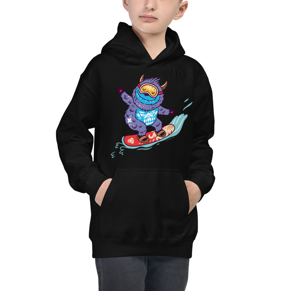 Premium Youth Hoodie - Yeti Shredding it!