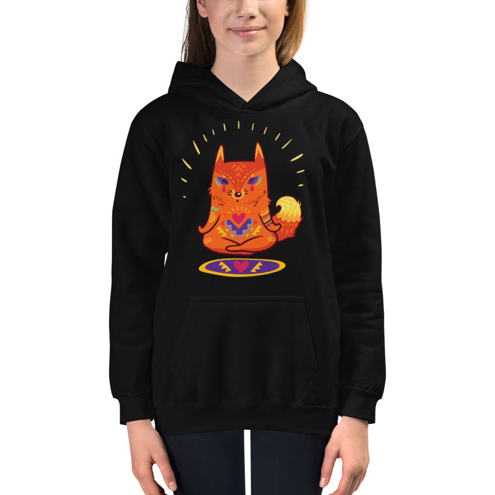 Premium Youth Hoodie - Enlightened Hygge Fox