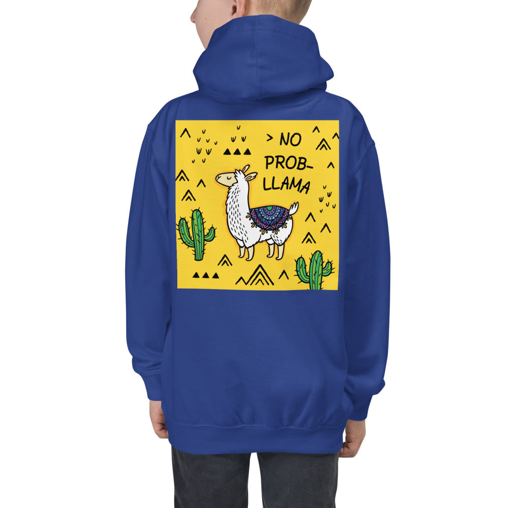 Premium Hoodie: Print on BACK - NO PROB-LLAMA