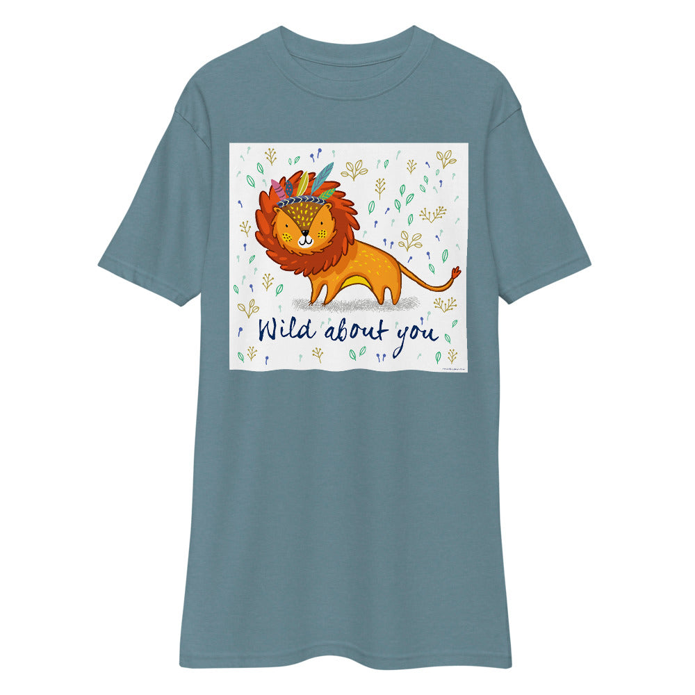 Premium Heavyweight Tee - Wild About You Lion