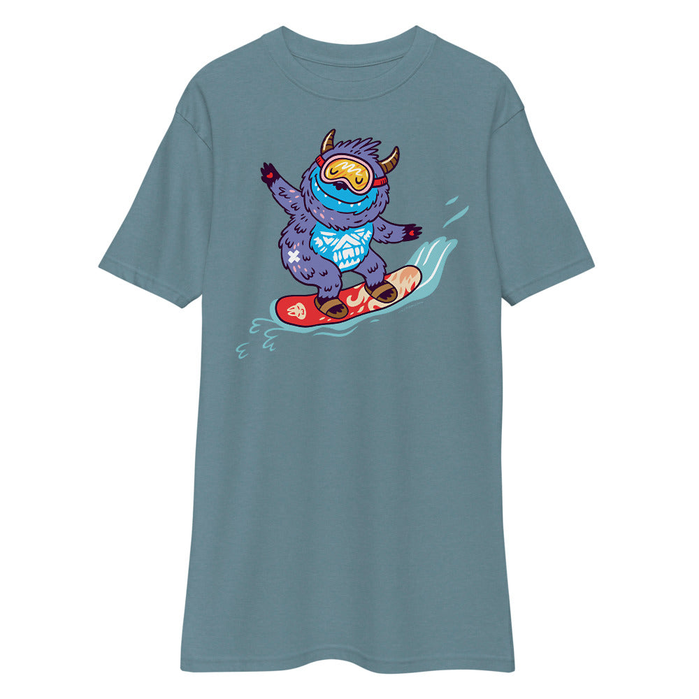 Premium Heavyweight Tee - Yeti Shredding it!