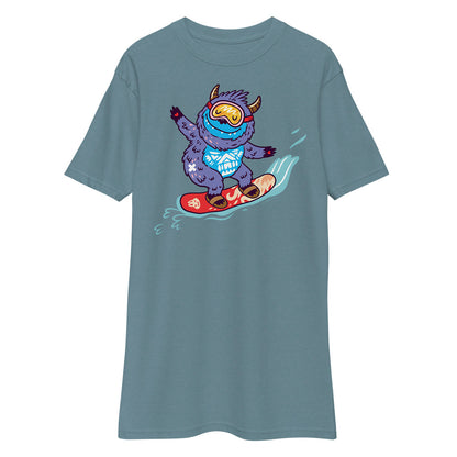 Premium Heavyweight Tee - Yeti Shredding it!