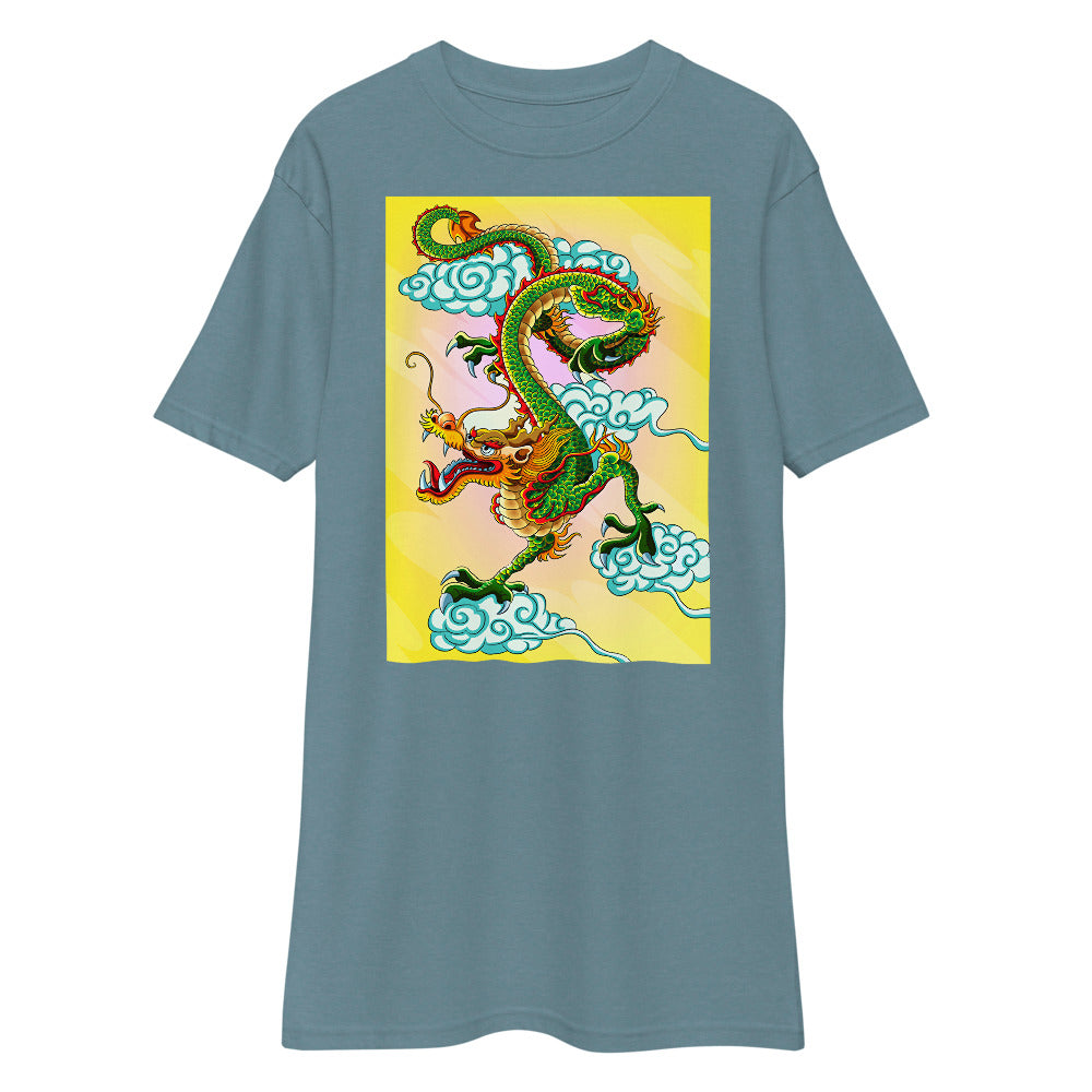 Premium Heavyweight Tee - Green Chinese Dragon